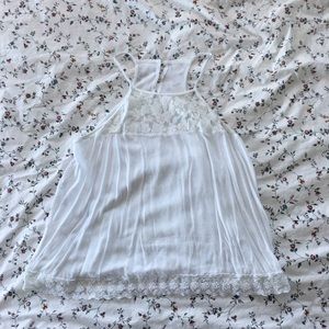 White lace tank top